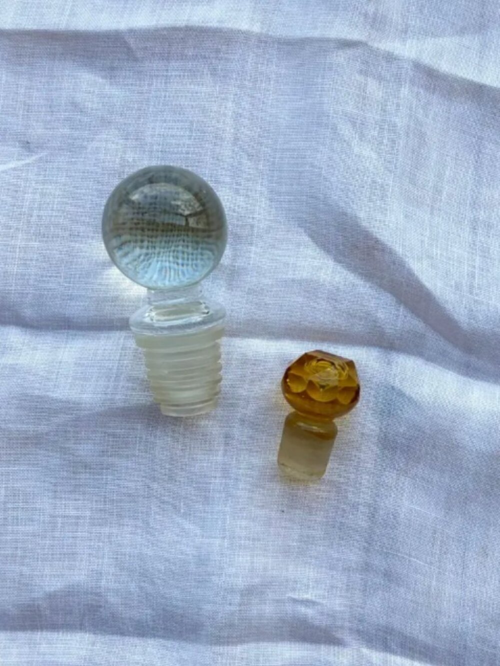 Vintage Glass Vial Stoppers
